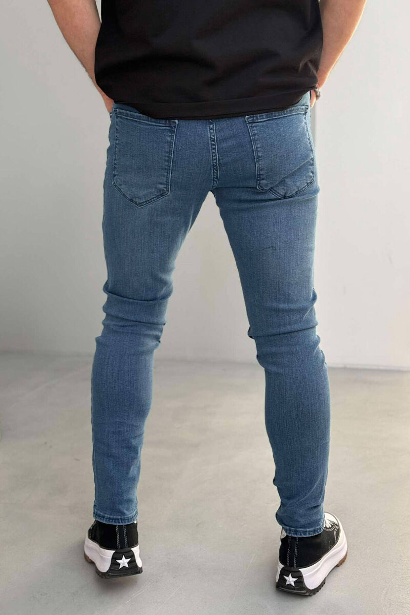 SLIM FIT SIMPLE ELASTIC MEN JEANS LIGHTBLUE/BZ - 3