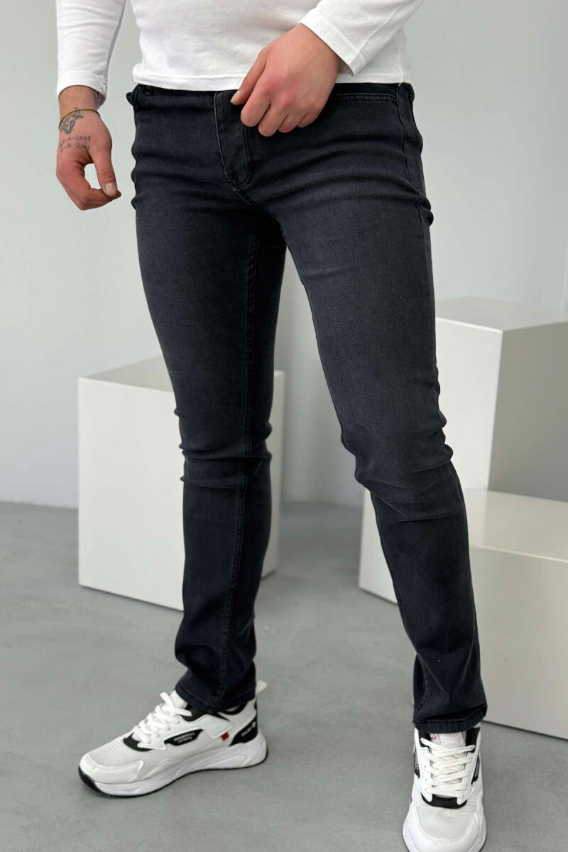 SLIM FIT MEN JEANS DARK GREY/GEE - 1