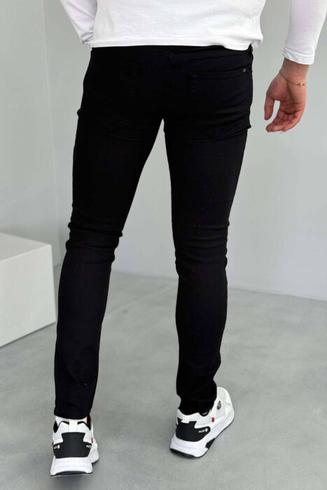 SLIM FIT MEN JEANS IN BLACK COLOR - 4