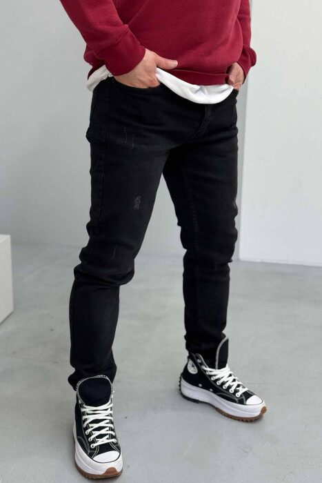 SLIM FIT MEN JEANS IN BLACK COLOR - 1