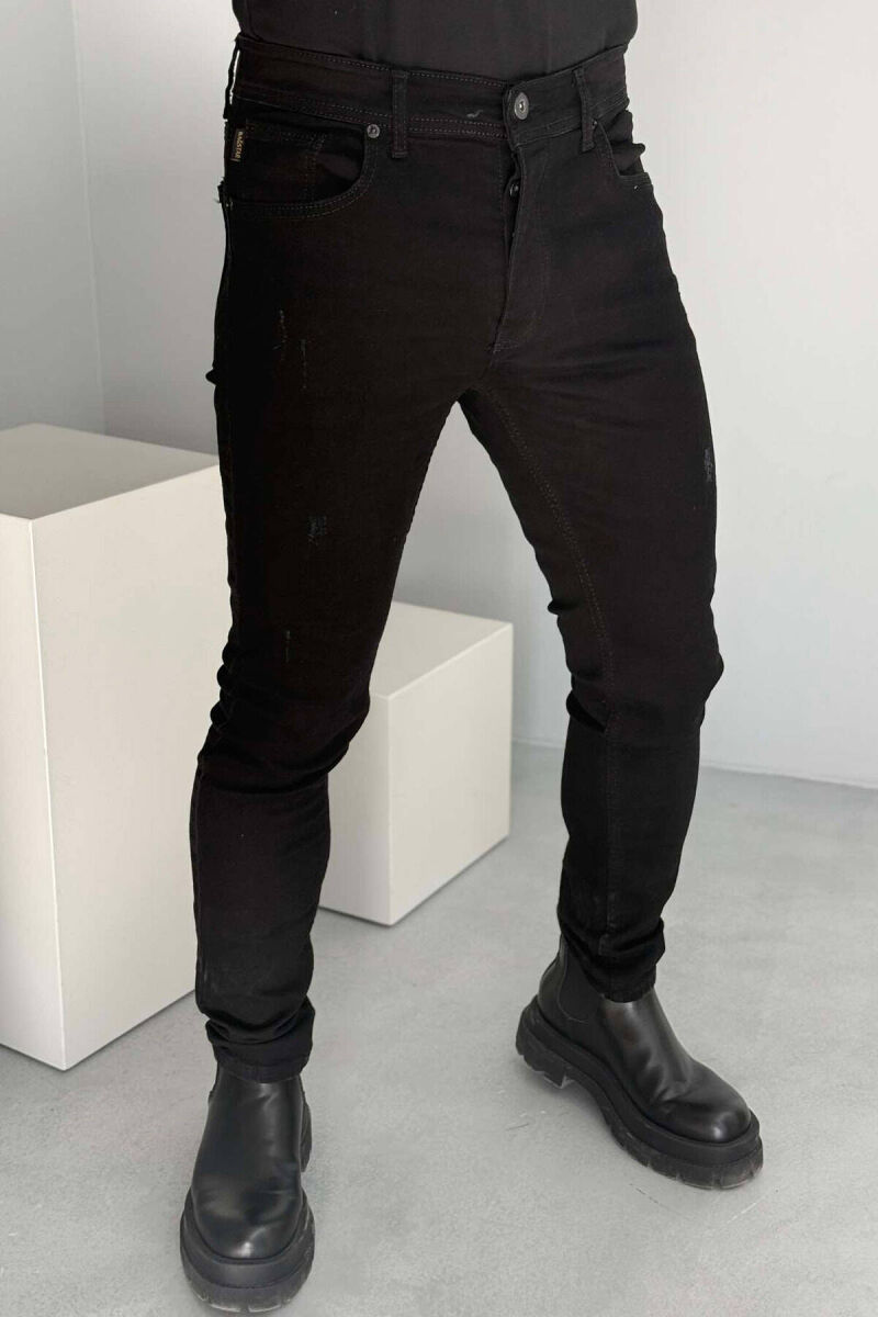 SLIM FIT MEN JEANS IN BLACK COLOR - 2