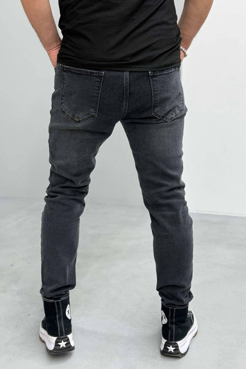 SLIM FIT MEN JEANS IN DARK GREY COLOR - 2