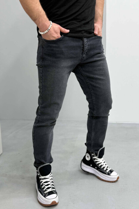 SLIM FIT MEN JEANS IN DARK GREY COLOR - 3