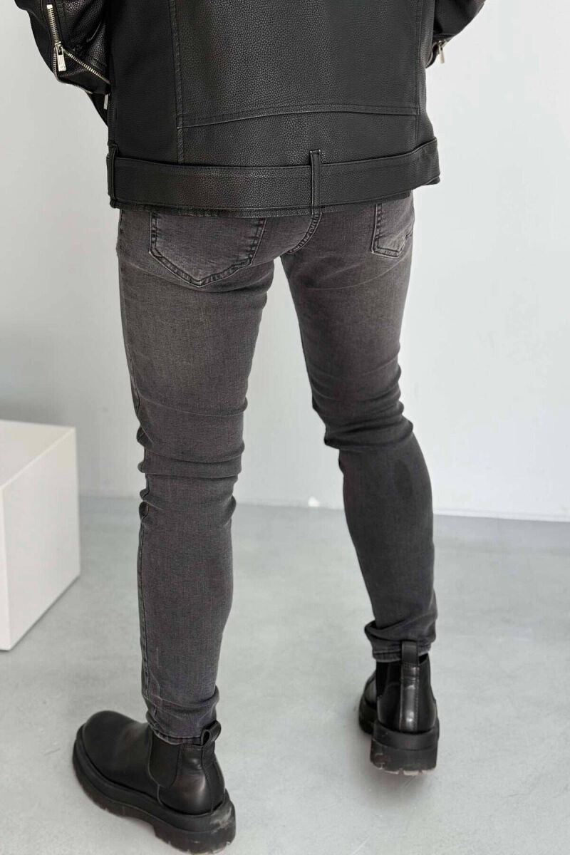 SLIM FIT MEN JEANS IN GREY COLOR - 3