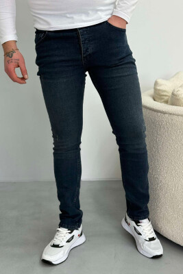 SLIM FIT SIMPLE MEN JEANS DARK BLUE/BEE 