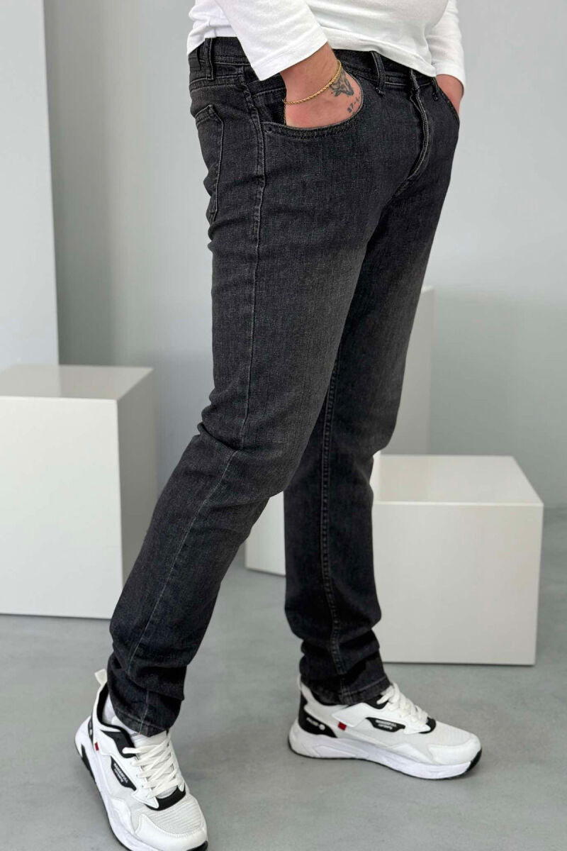 SLIM FIT SIMPLE MEN JEANS GREY/GRI - 3