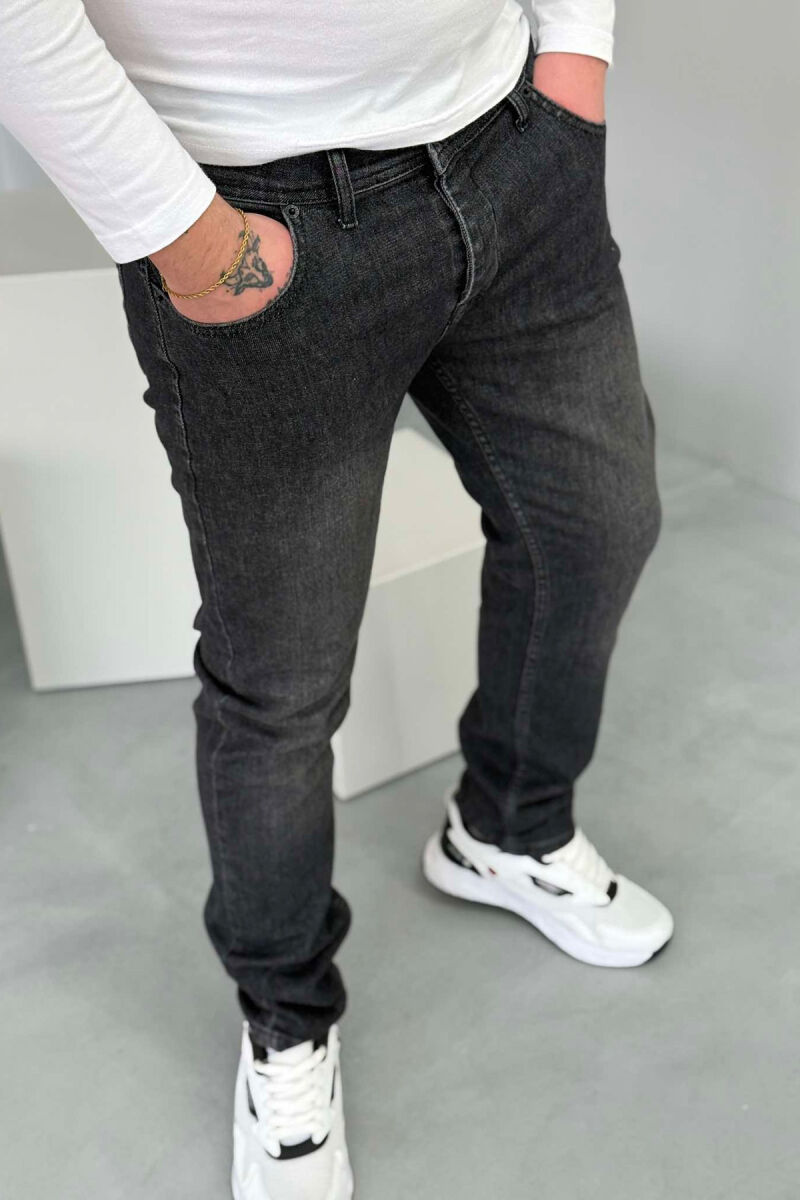 SLIM FIT SIMPLE MEN JEANS GREY/GRI - 4