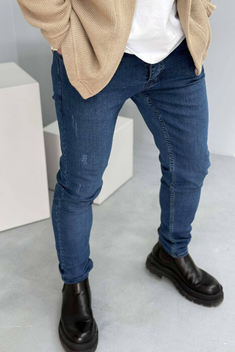 SLIM FIT SIMPLE MEN JEANS IN BLUE COLOR - 2