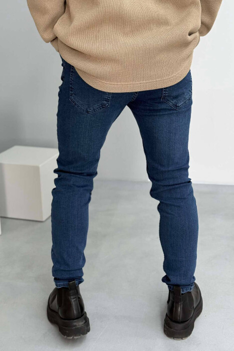 SLIM FIT SIMPLE MEN JEANS IN BLUE COLOR - 3