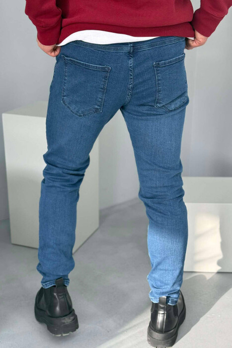 SLIM FIT SIMPLE MEN JEANS IN LIGHT BLUE COLOR - 3