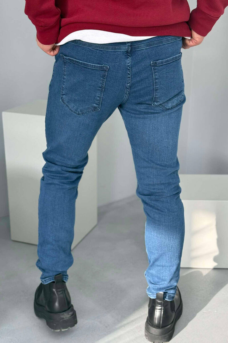 SLIM FIT SIMPLE MEN JEANS IN LIGHT BLUE COLOR - 3