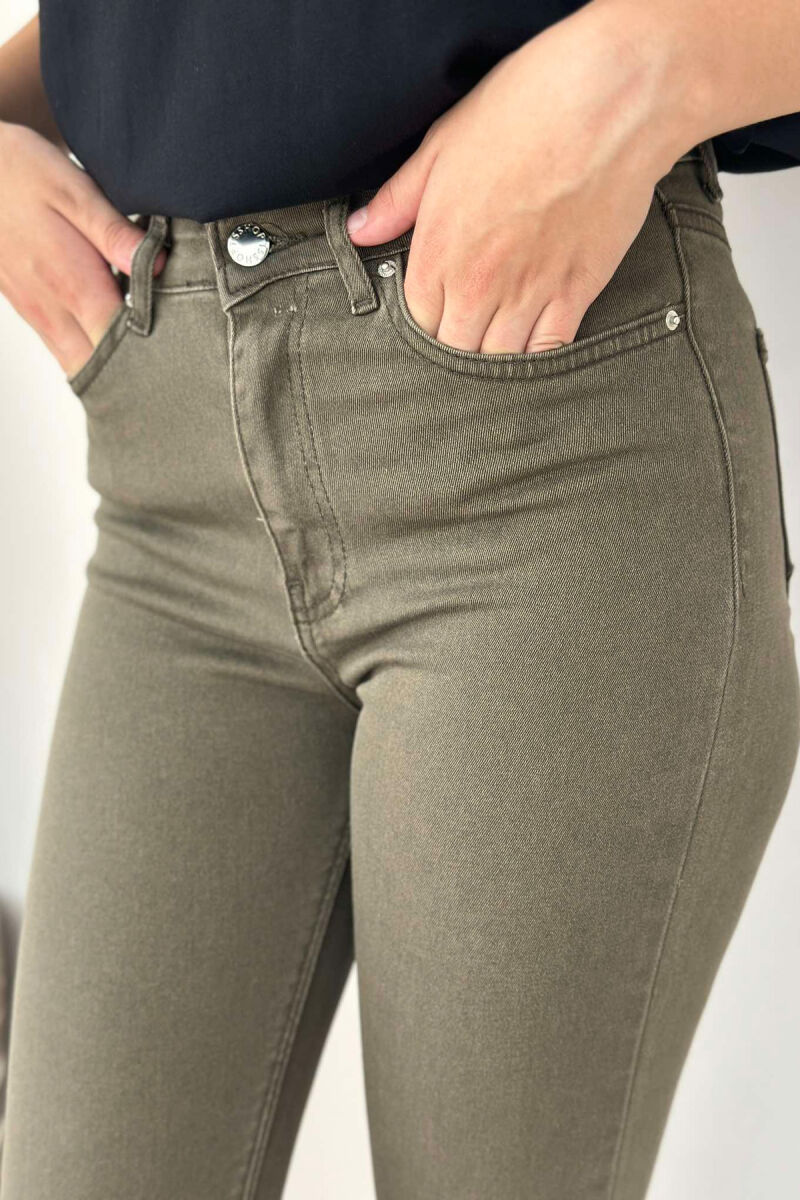 SLIM FIT SIMPLE WOMEN JEANS DARK GREEN/JEE - 3