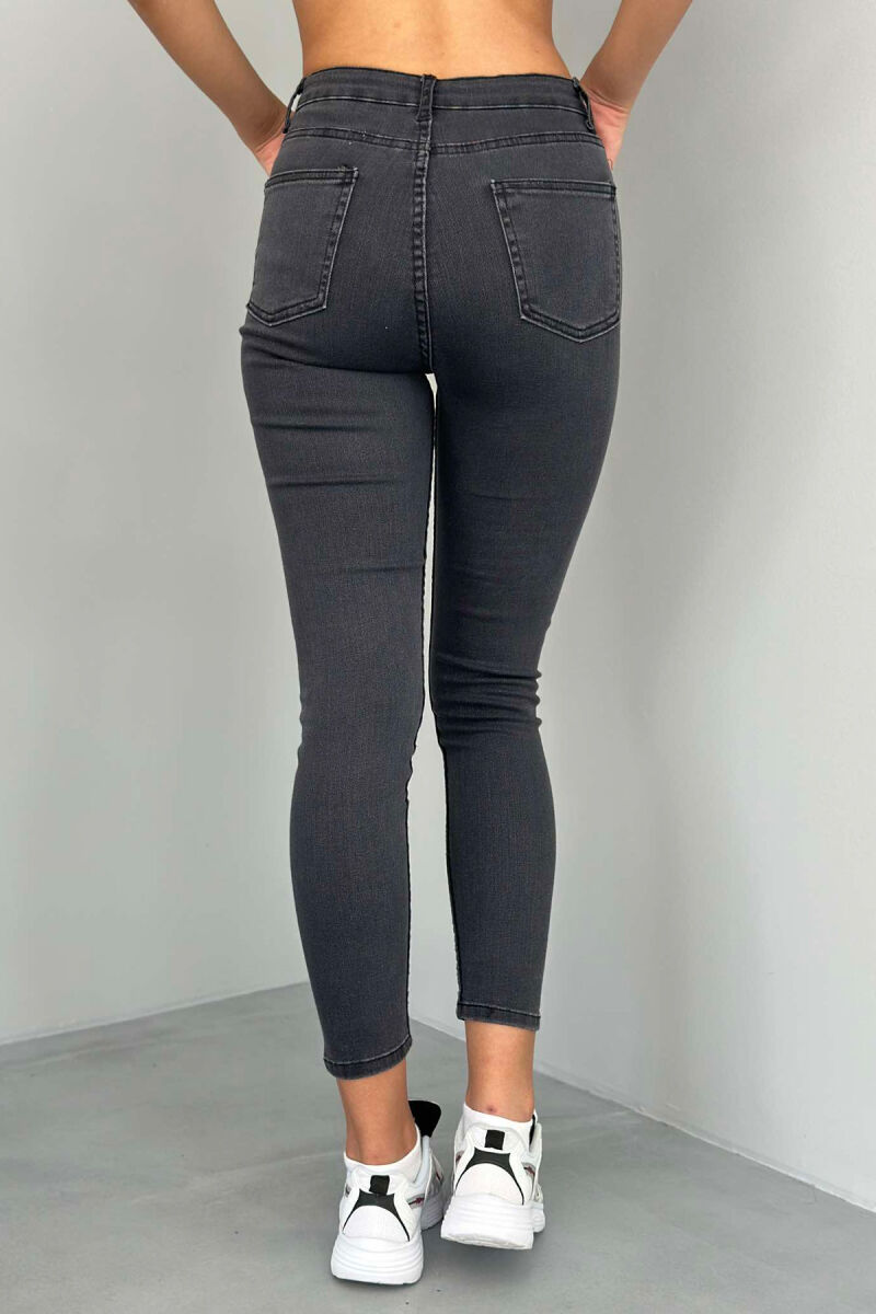 SLIM FIT SIMPLE WOMEN JEANS DARK GREY/GEE - 2