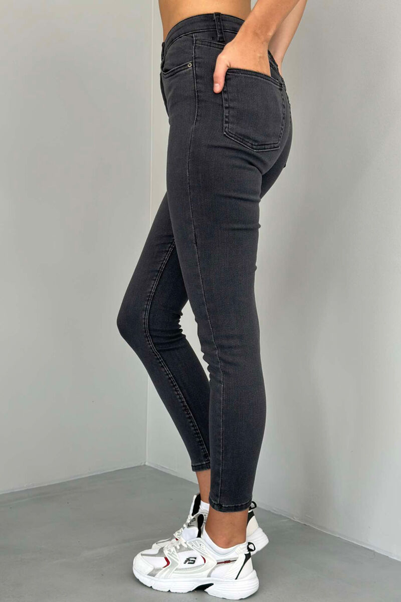 SLIM FIT SIMPLE WOMEN JEANS DARK GREY/GEE - 5