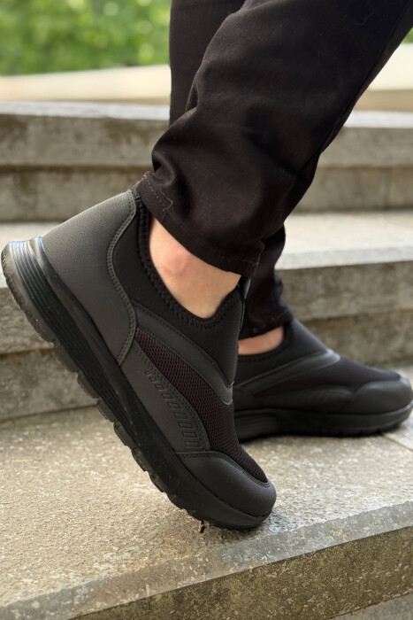 SLIP ON EVERYDAY SIMPLE MEN SNEAKERS BLACK/ E ZEZE - 4