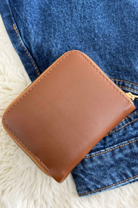 SMALL DETAIL ONE COLOR WOMEN WALLET BROWN/KAFE - 3