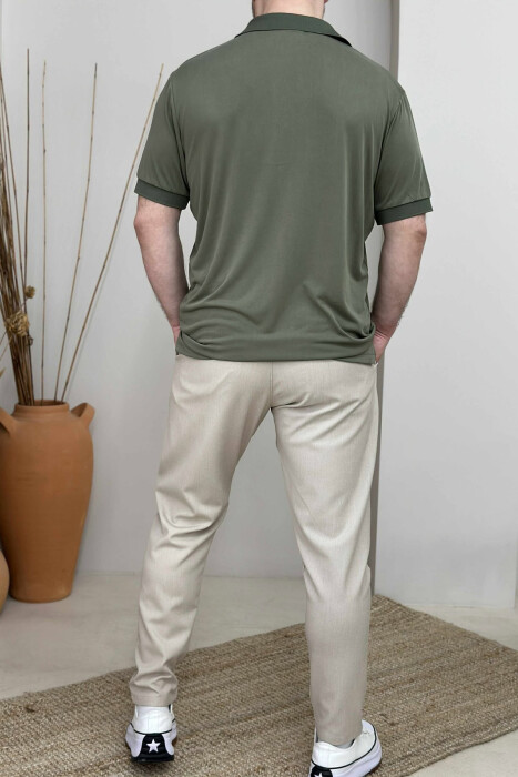 SMALL DETAIL SIMPLE MEN T-SHIRT GREEN/JESHILE - 2
