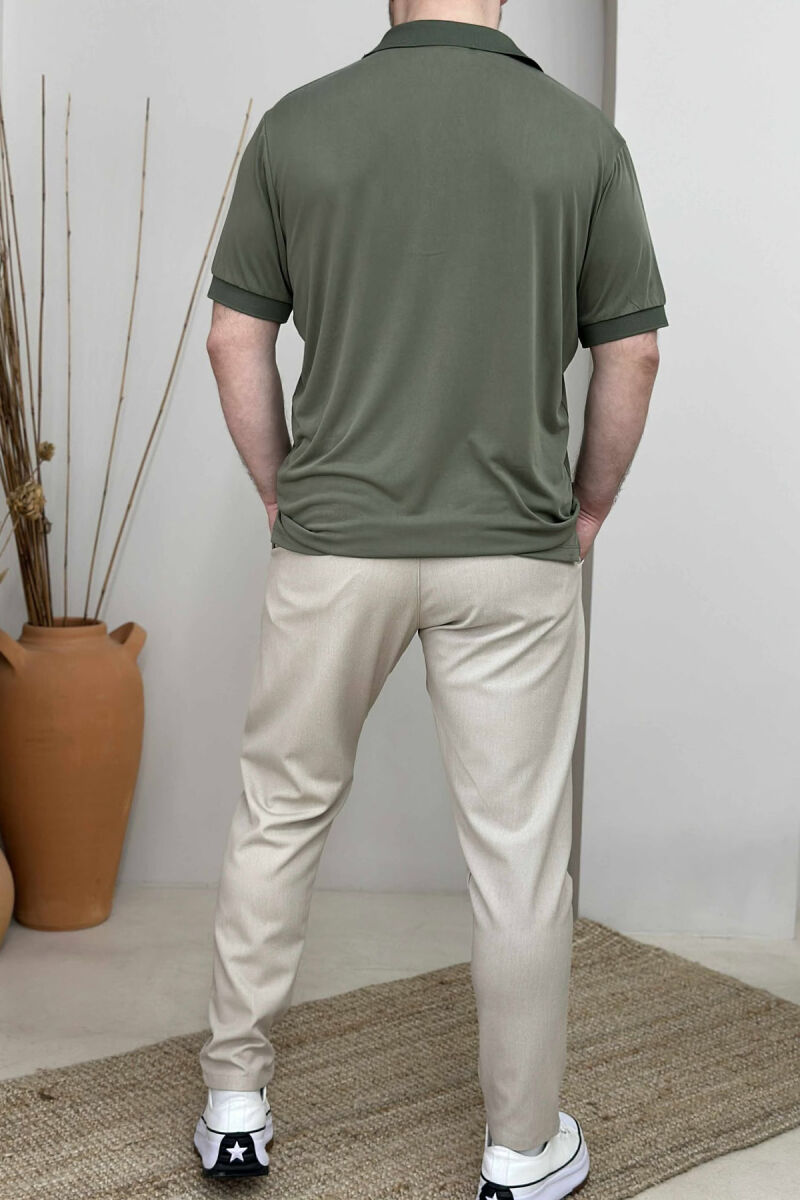 SMALL DETAIL SIMPLE MEN T-SHIRT GREEN/JESHILE - 2