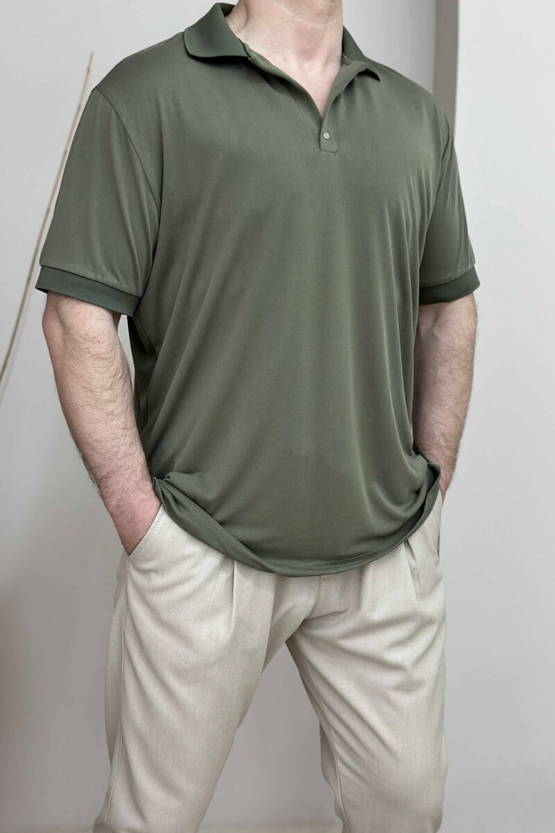 SMALL DETAIL SIMPLE MEN T-SHIRT GREEN/JESHILE - 3