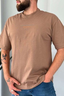 SMALL FRONT WRITTINGS MEN T-SHIRT BROWN/KAFE 