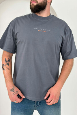 SMALL FRONT WRITTINGS MEN T-SHIRT DARK GREY/GEE 