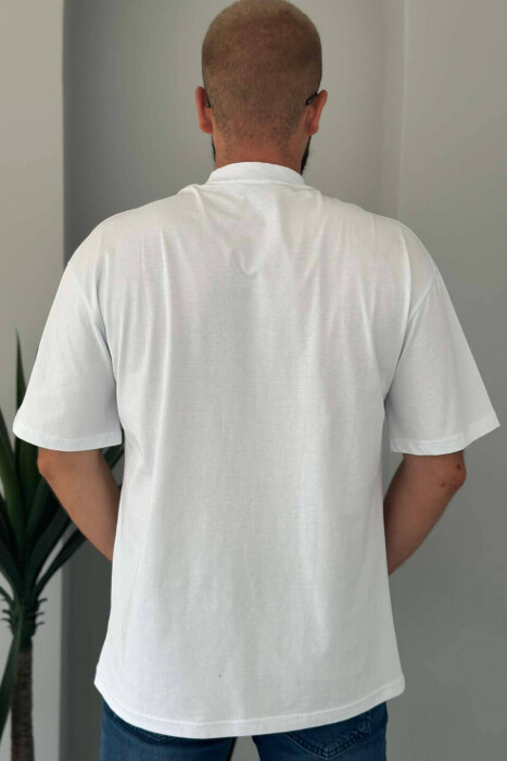 SMALL FRONT WRITTINGS MEN T-SHIRT WHITE-E BARDHE - 3