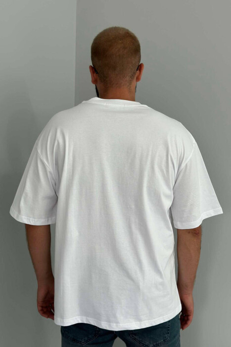 SMALL FRONT WRITTINGS MEN T-SHIRT WHITE/GREY-BAGR - 2