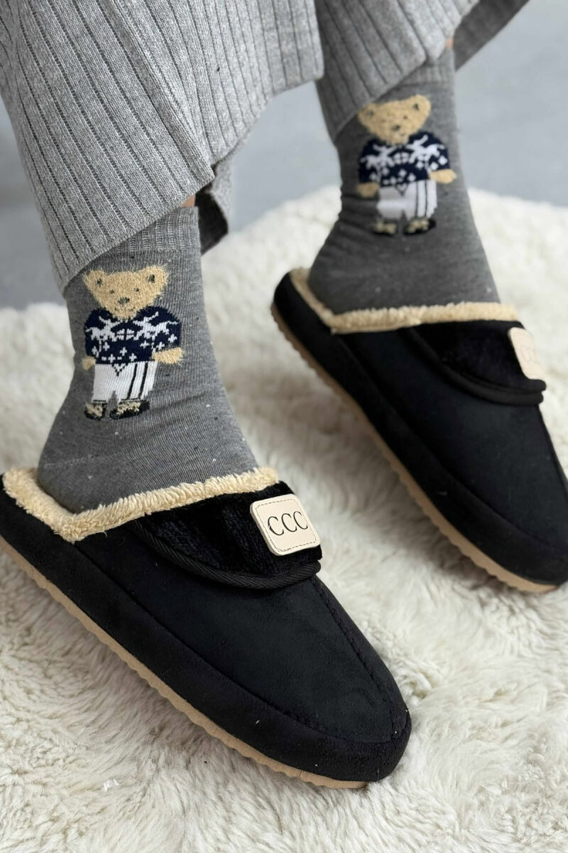 SMALL LOGO ONE COLOR WOMEN SLIPPERS BLACK/ E ZEZE - 1