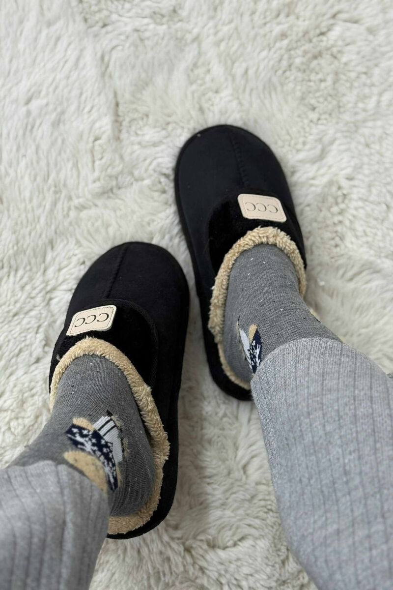 SMALL LOGO ONE COLOR WOMEN SLIPPERS BLACK/ E ZEZE - 2