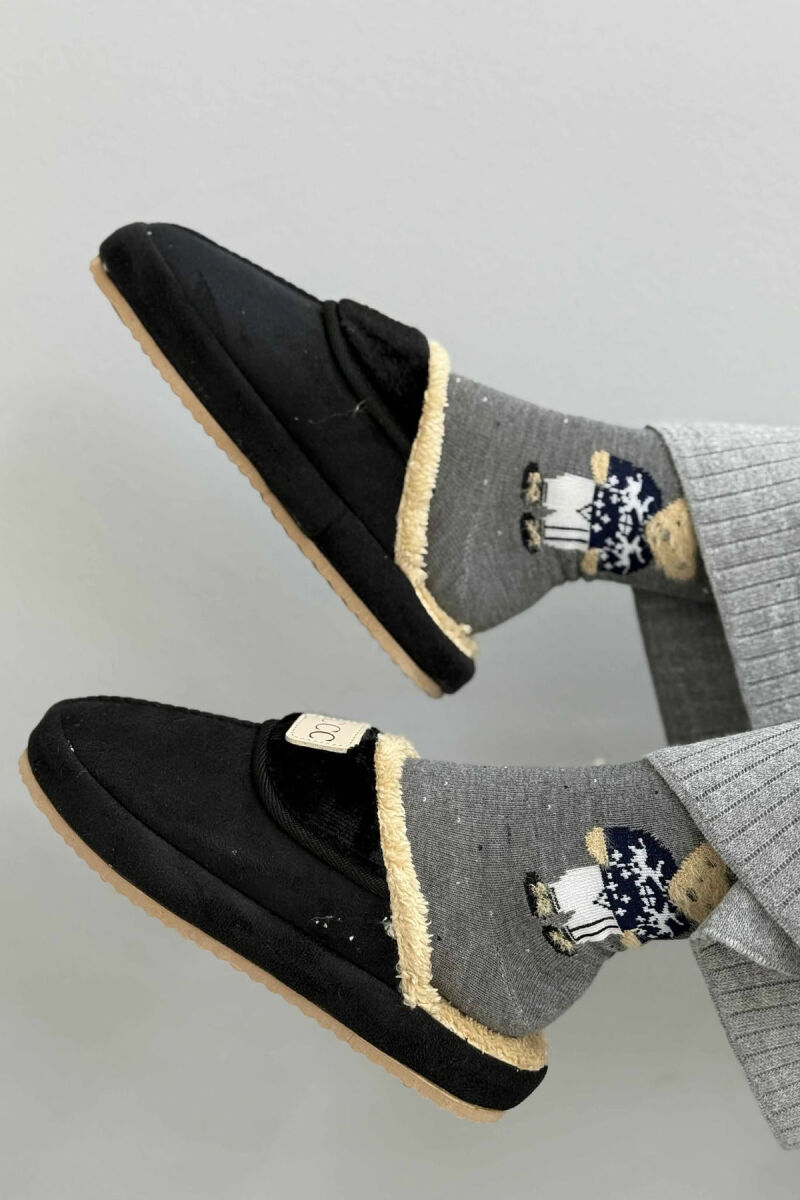 SMALL LOGO ONE COLOR WOMEN SLIPPERS BLACK/ E ZEZE - 5