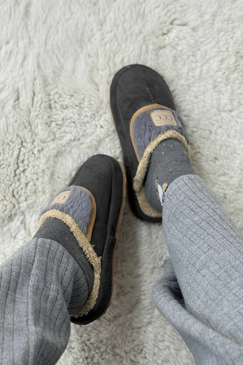 SMALL LOGO ONE COLOR WOMEN SLIPPERS GREY/GRI - 3