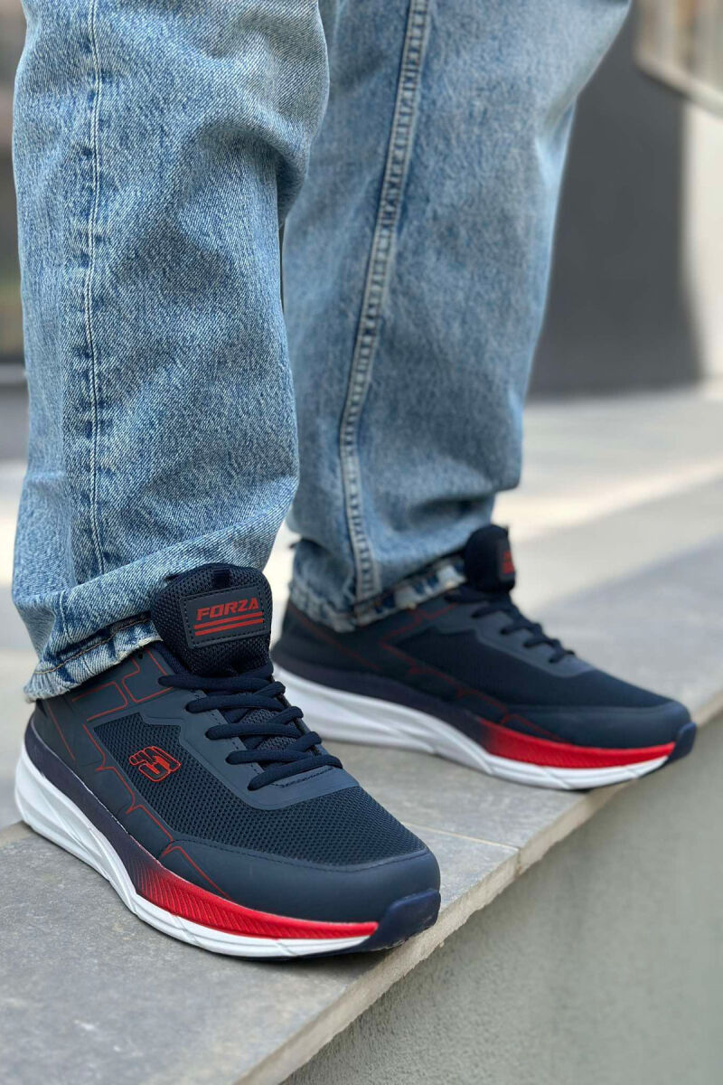 SMALL LOGO PLATFORM MEN SNEAKERS BLUE+RED/BLU-KUQE - 2