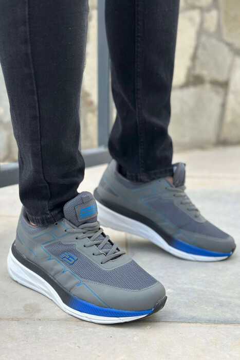 SMALL LOGO PLATFORM MEN SNEAKERS GREY-BLUE/ GRBL - 2