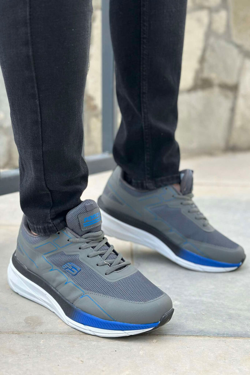 SMALL LOGO PLATFORM MEN SNEAKERS GREY-BLUE/ GRBL - 2