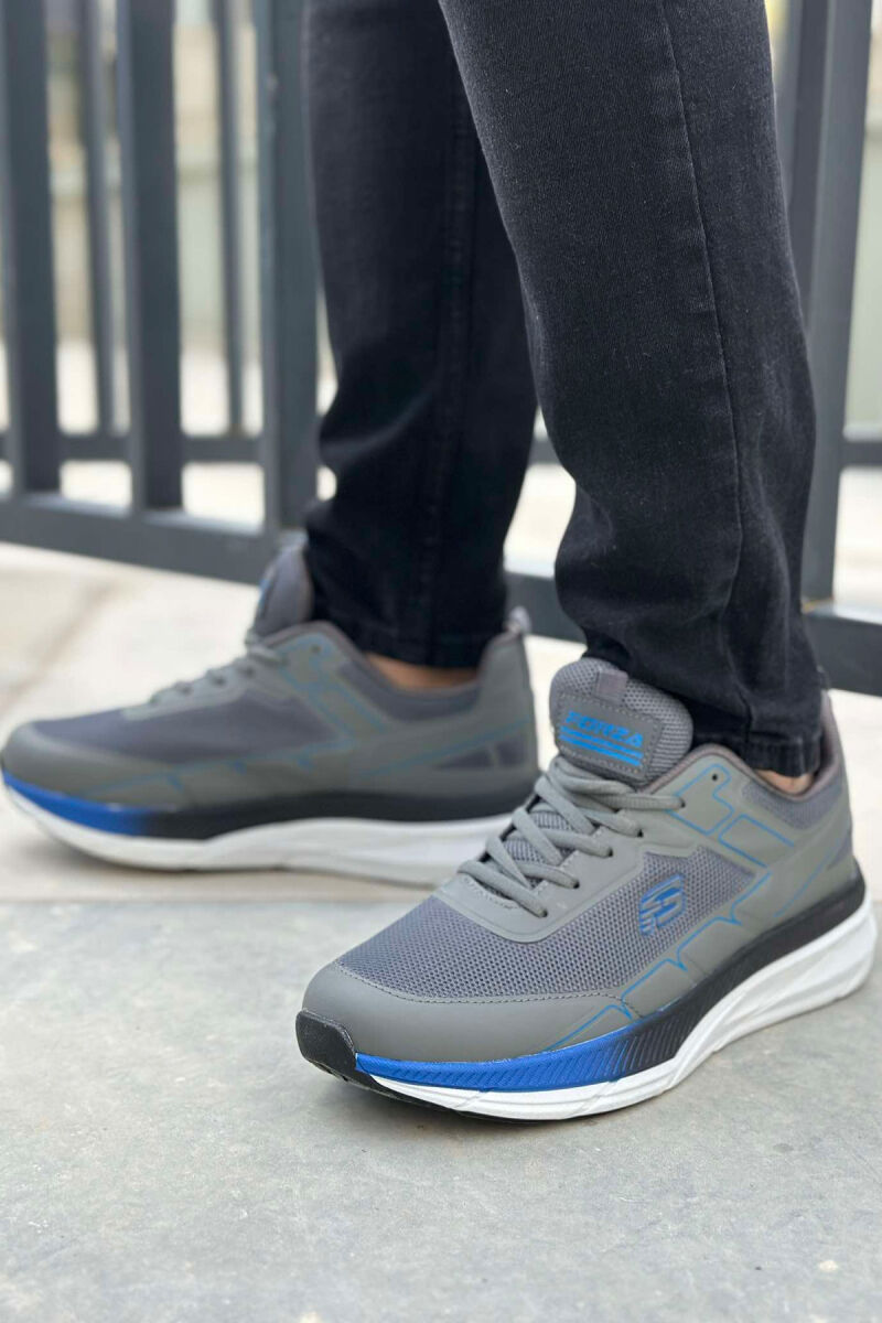 SMALL LOGO PLATFORM MEN SNEAKERS GREY-BLUE/ GRBL - 4