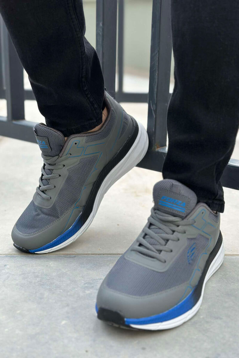 SMALL LOGO PLATFORM MEN SNEAKERS GREY-BLUE/ GRBL - 5