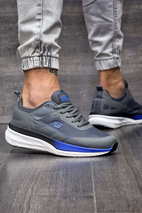 SMALL LOGO PLATFORM MEN SNEAKERS GREY-BLUE/ GRBL 