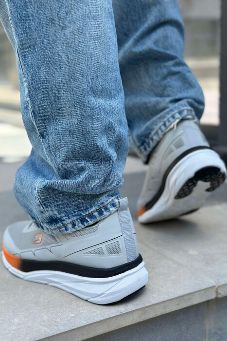 SMALL LOGO PLATFORM MEN SNEAKERS LIGHT GREY/GZ - 4
