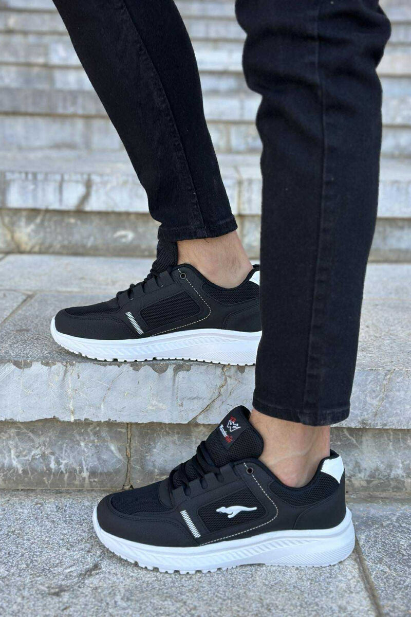 SMALL LOGO PLATFORM SIMPLE MEN SNEAKERS WHITE-BLACK/BAZE - 2