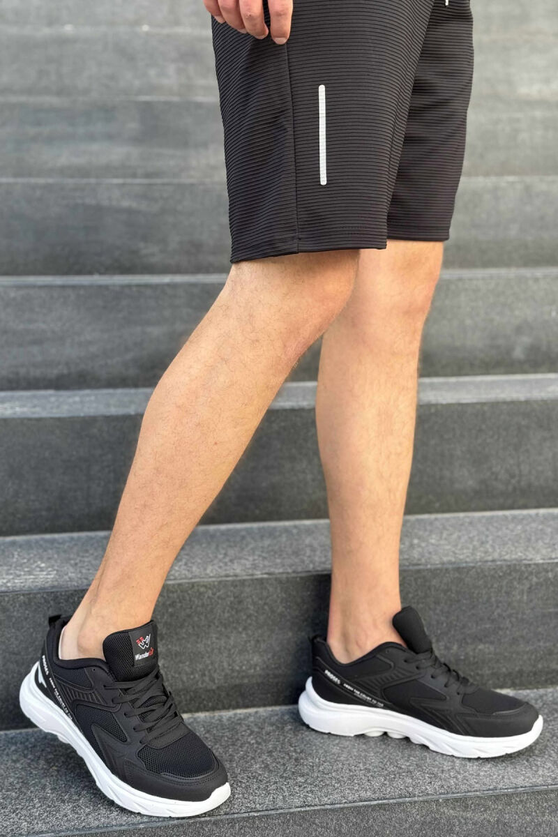 SMALL LOGO SIMPLE MEN SNEAKERS BLACK-WHITE/ZB - 2