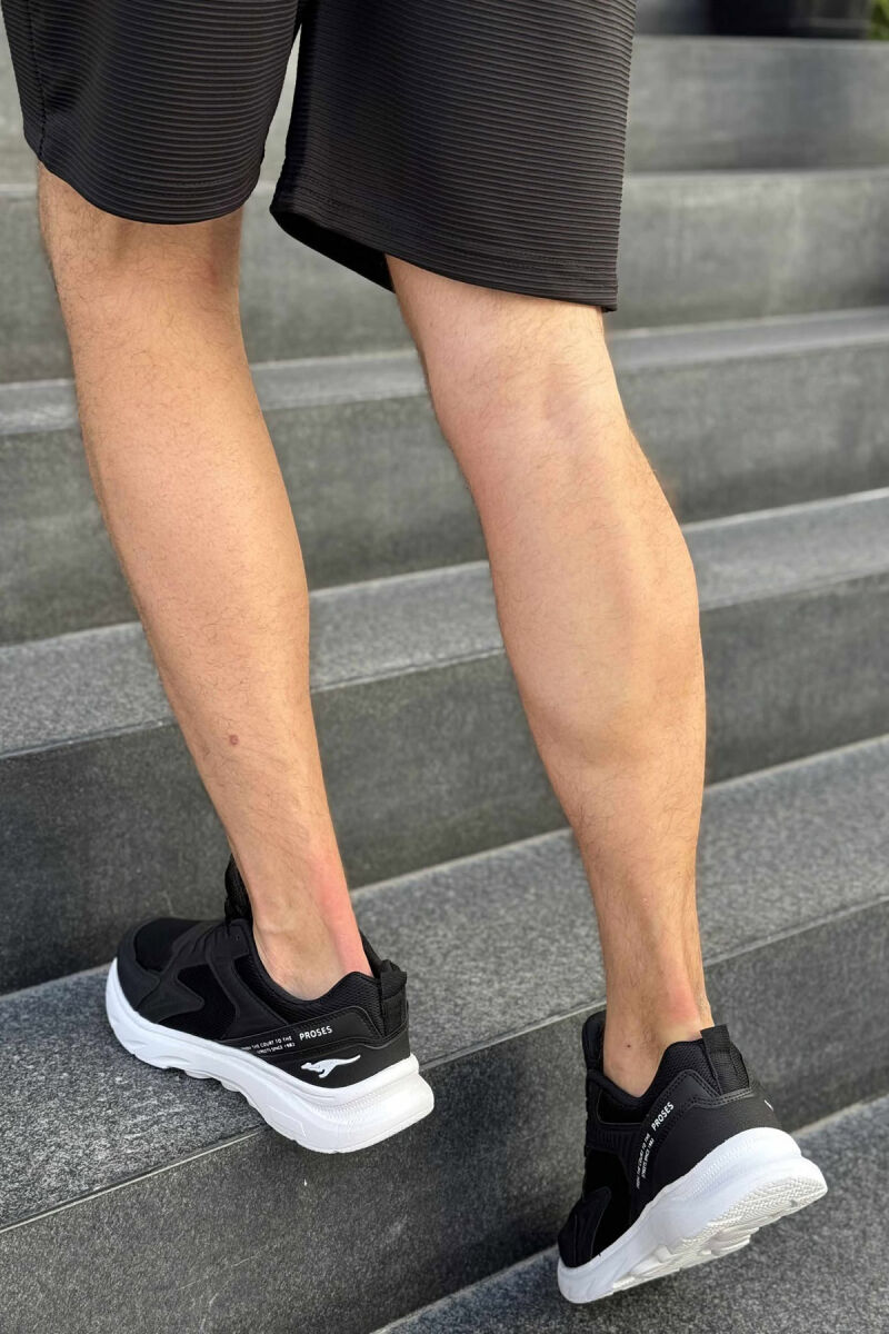 SMALL LOGO SIMPLE MEN SNEAKERS BLACK-WHITE/ZB - 4