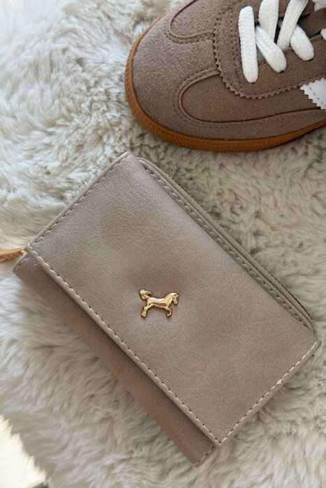 SMALL LOGO SIMPLE WOMEN WALLET BEIGE/BEZHE - 2