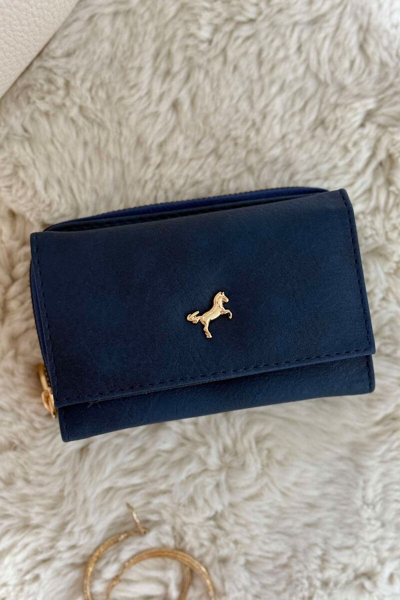 SMALL LOGO SIMPLE WOMEN WALLET BLUE/BLU - 3