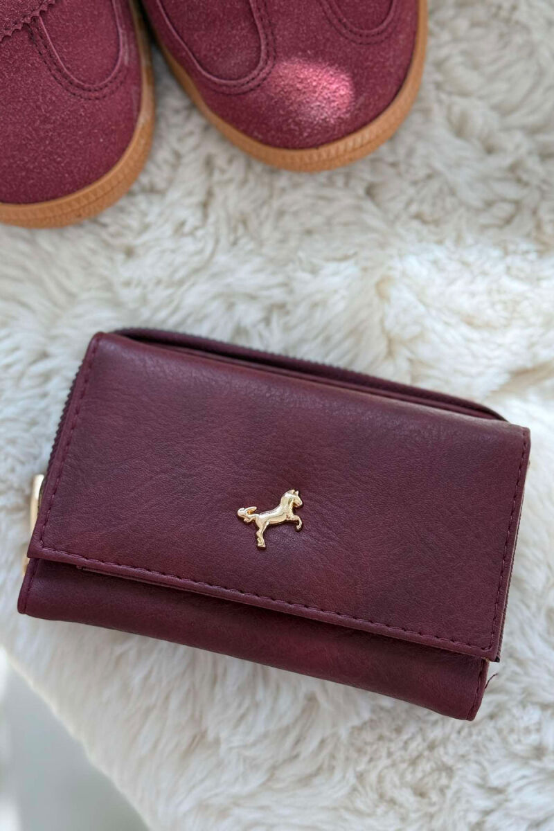 SMALL LOGO SIMPLE WOMEN WALLET BURGUNDY/VISHNJE - 4