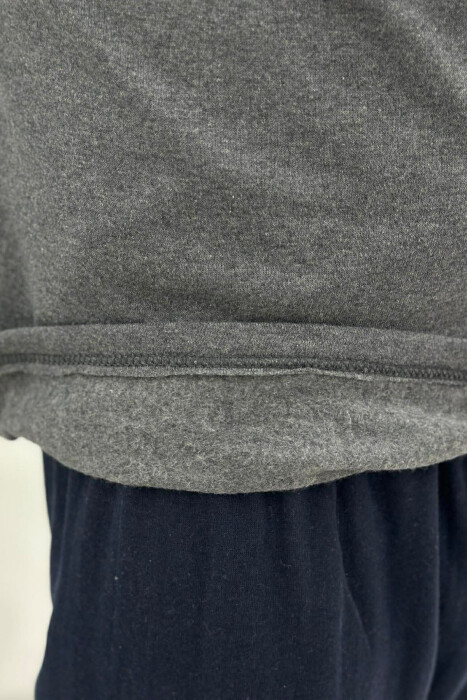 SMALL LOGO SWEATSHIRT+TROUSERS MEN PYJAMAS DARK GREY/GEE - 4