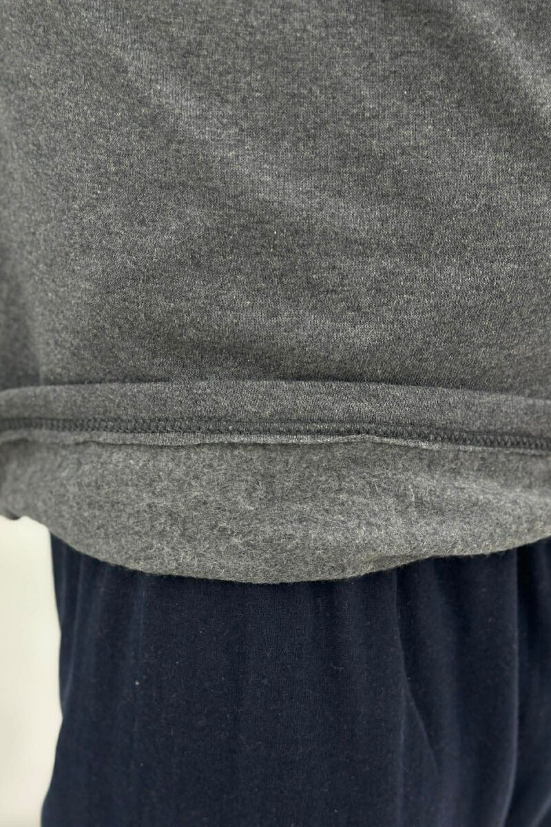 SMALL LOGO SWEATSHIRT+TROUSERS MEN PYJAMAS DARK GREY/GEE - 4