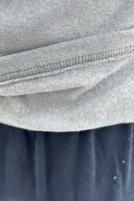 SMALL LOGO SWEATSHIRT+TROUSERS MEN PYJAMAS GREY-BLUE/ GRBL - 5