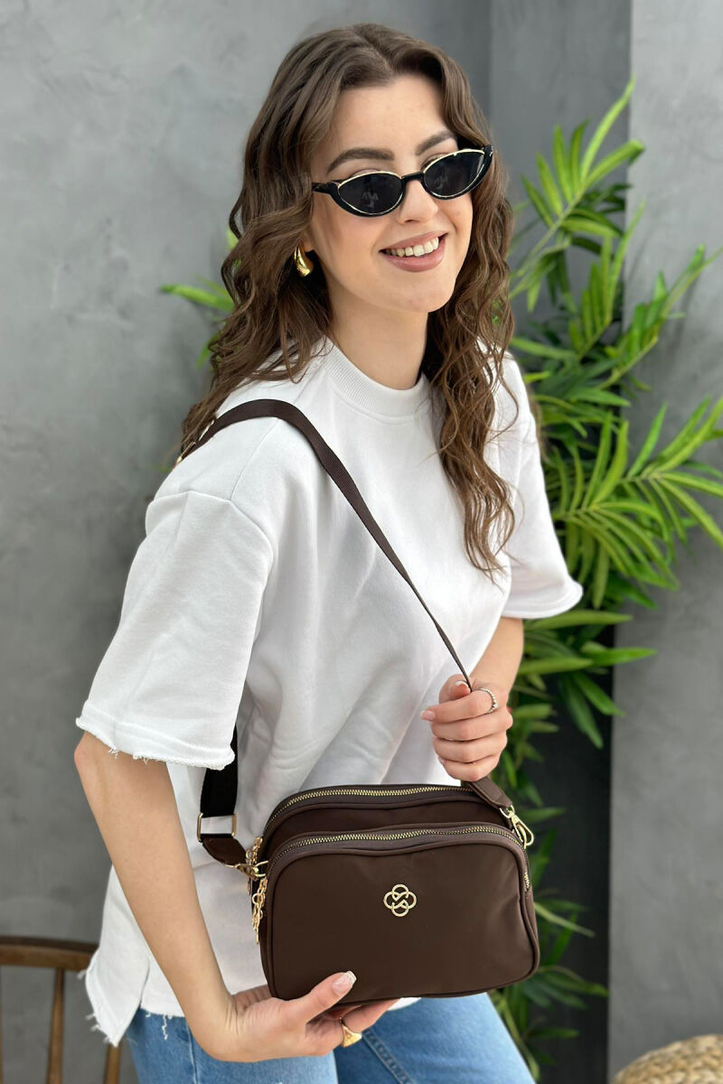 SMALL SIPPER WOMAN BAG DARK BROWN/KAE - 2