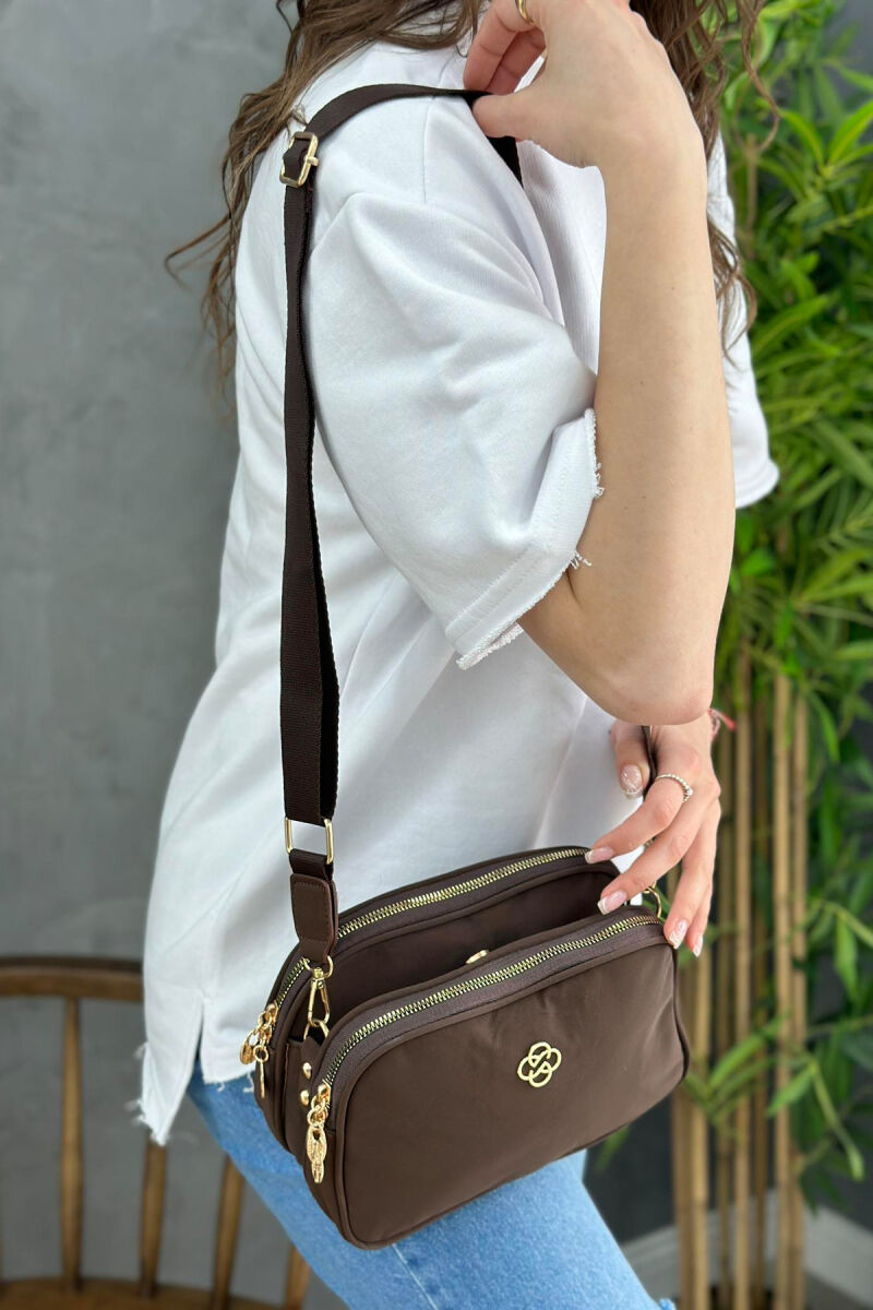 SMALL SIPPER WOMAN BAG DARK BROWN/KAE - 3