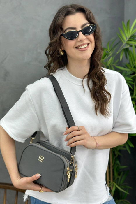 SMALL SIPPER WOMAN BAG GREY/GRI - 3